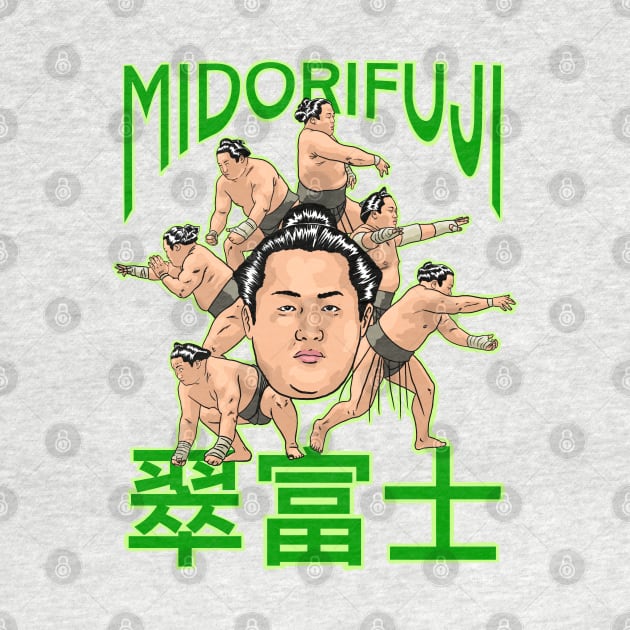 Japanese sumo wrestler Midorifuji by FilthyTBear 